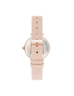 New Anne Klein Consider It Round Leather Band Watch
