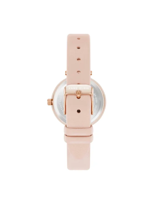 New Anne Klein Consider It Round Leather Band Watch