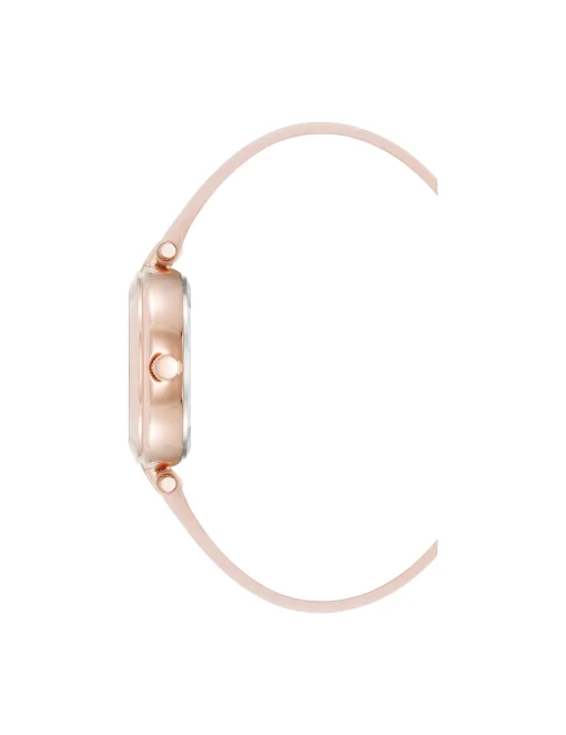 New Anne Klein Consider It Round Leather Band Watch