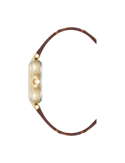 New Anne Klein Consider It Round Leather Band Watch