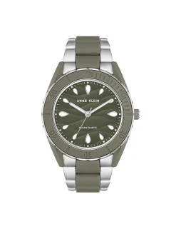 Fashion Anne Klein Consider It Solar Recycled Ocean Plastic Bracelet Watch