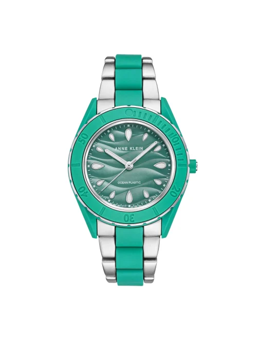 Best Sale Anne Klein Consider It Solar Recycled Ocean Plastic Bracelet Watch