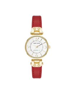 Cheap Anne Klein Consider It Sustainable Leather Strap Watch