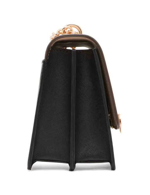 Sale Anne Klein Convertible Flap Shoulder Bag With Flip Lock Timeless Taupe/Black