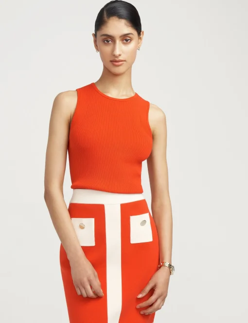 Discount Anne Klein Crewneck Sleeveless Sweater Shell- Sale