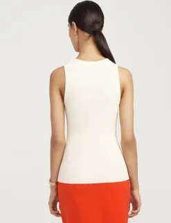 Discount Anne Klein Crewneck Sleeveless Sweater Shell- Sale