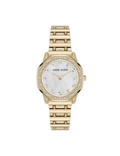 Flash Sale Anne Klein Crystal Accented Octagonal Case Watch