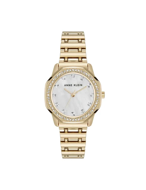 Flash Sale Anne Klein Crystal Accented Octagonal Case Watch