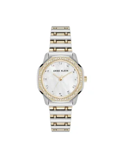 Flash Sale Anne Klein Crystal Accented Octagonal Case Watch