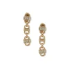 Best Sale Anne Klein Crystal Baguette Linear Clip Earrings