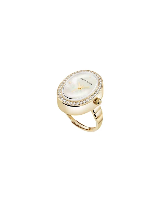 Clearance Anne Klein Crystal Bezel Ring Watch