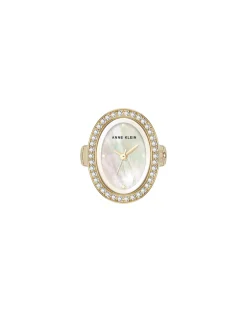Clearance Anne Klein Crystal Bezel Ring Watch