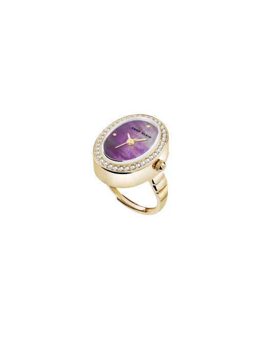 Clearance Anne Klein Crystal Bezel Ring Watch