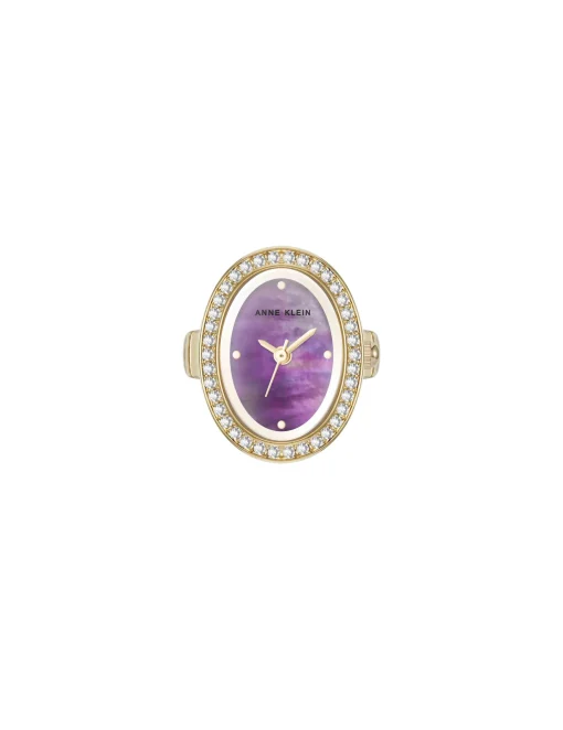 Clearance Anne Klein Crystal Bezel Ring Watch