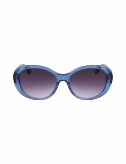Best Sale Anne Klein Crystal Glamorous Oval Sunglasses