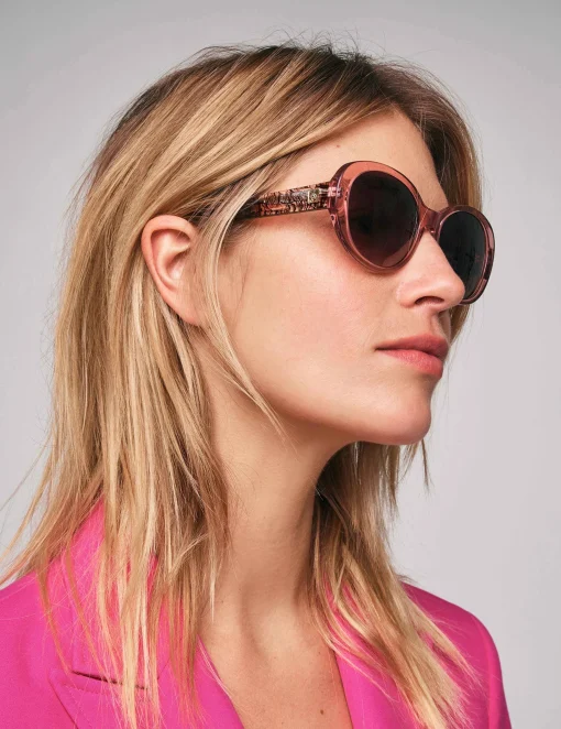 Best Sale Anne Klein Crystal Glamorous Oval Sunglasses