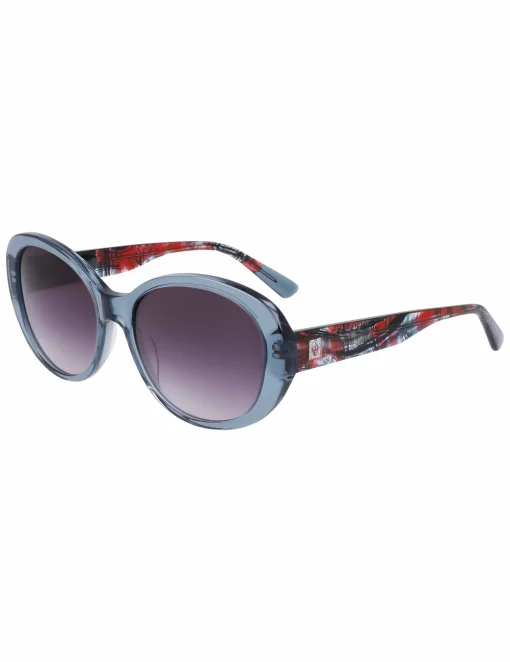 Best Sale Anne Klein Crystal Glamorous Oval Sunglasses