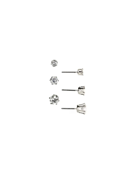 Online Anne Klein Crystal Silver CZ Stud Earrings