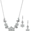 Sale Anne Klein Crystal Snowflake Necklace And Earring Set