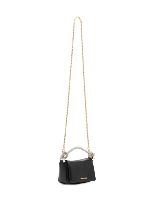 Hot Anne Klein Crystalized Handle Mini Flap Crossbody