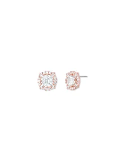 Cheap Anne Klein Cubic Zirconia Pave Halo Earrings
