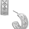 Store Anne Klein CZ C Hoop Earrings