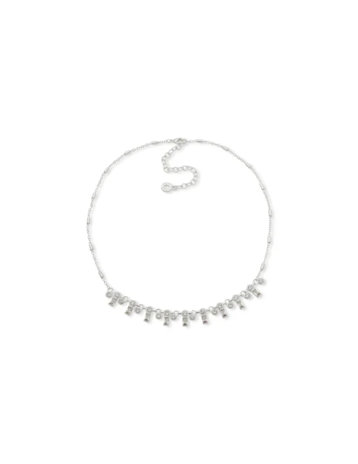 New Anne Klein CZ Frontal Necklace