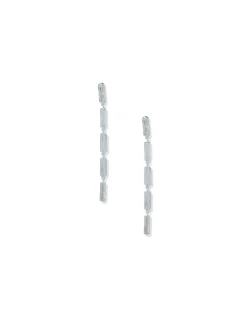 Flash Sale Anne Klein CZ Linear Baguette Earrings