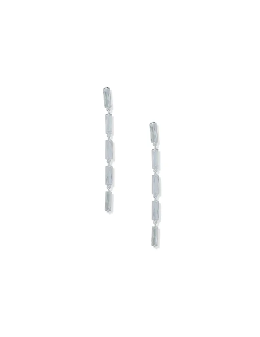 Flash Sale Anne Klein CZ Linear Baguette Earrings