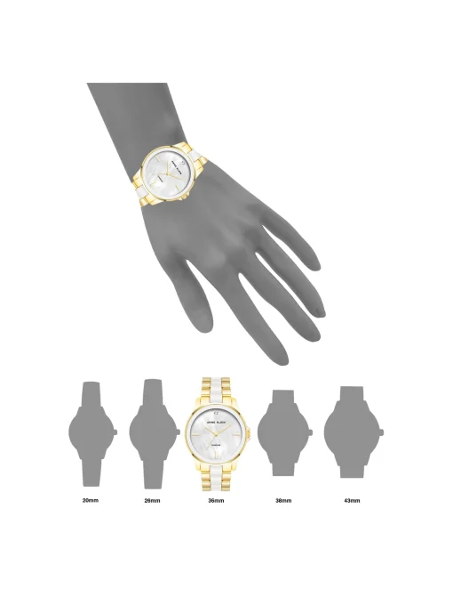 Fashion Anne Klein Diamond Accented Ceramic Boyfriend Watch- Sale
