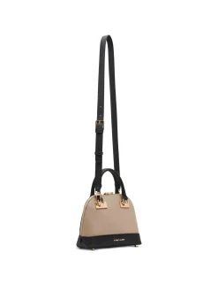 Best Sale Anne Klein Dome Satchel With Convertible Strap Timeless Taupe/Black