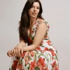 Shop Anne Klein Drawstring Waist Tiered Maxi Dress