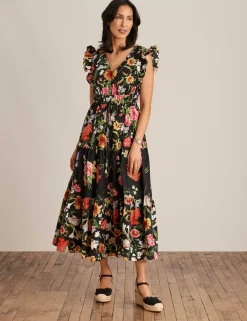 Shop Anne Klein Drawstring Waist Tiered Maxi Dress