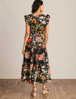 Shop Anne Klein Drawstring Waist Tiered Maxi Dress