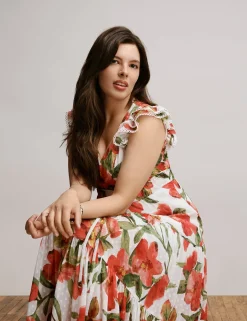 Shop Anne Klein Drawstring Waist Tiered Maxi Dress
