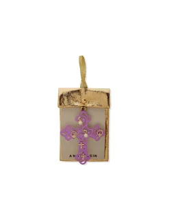 Fashion Anne Klein Earring Trio On Cross Ornament In Pouch