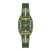 Shop Anne Klein Elegant Bangle Bracelet Watch Green/ Gold Tone