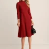 Store Anne Klein Embellished Mock Neck Dress