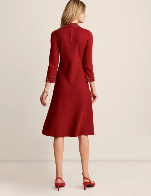 Outlet Anne Klein Embellished Mock Neck Dress