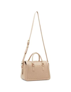 Sale Anne Klein Embossed Ak Logo Top Zip Satchel