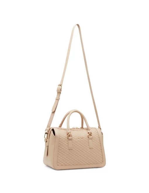 Sale Anne Klein Embossed Ak Logo Top Zip Satchel
