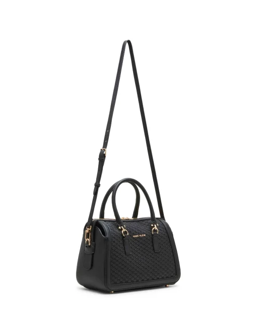 Sale Anne Klein Embossed Ak Logo Top Zip Satchel