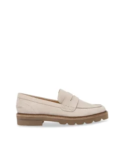 Shop Anne Klein Emmylou Suede Loafer Beige