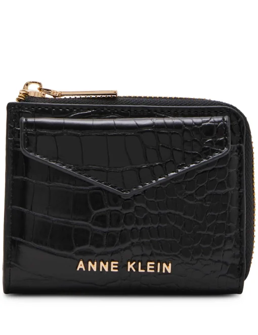 Outlet Anne Klein Envelope Flap Curved Wallet In Croco