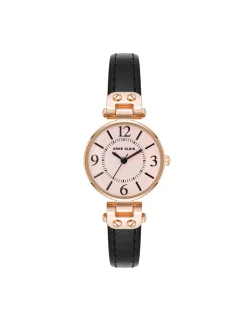 Shop Anne Klein Essential Leather Strap Watch