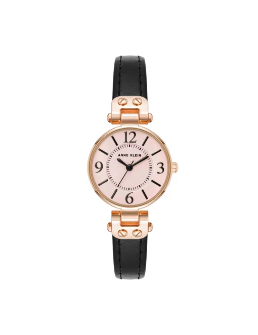 Shop Anne Klein Essential Leather Strap Watch