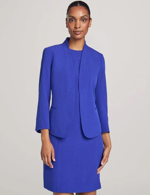Best Anne Klein Executive Collection Jacket And Dress Set Royal Sapphire