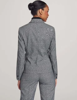 Best Sale Anne Klein Executive Collection Plaid Jacket And Bowie Pant Anne Black Combo