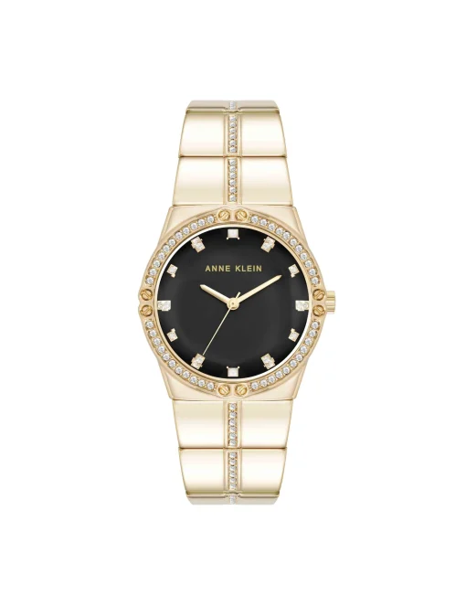 Flash Sale Anne Klein Faceted Crystal Bezel Watch