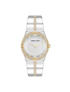 Flash Sale Anne Klein Faceted Crystal Bezel Watch